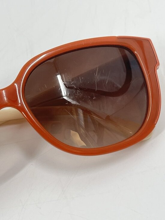 Tory Burch Amber Orange Square Sunglasses Gradient Lens Designer Frames main image 5